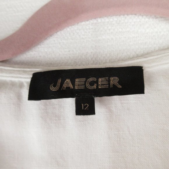Jaeger Linen Sleeveless Button Down Size 12 (US 10) Tiered - Picture 3 of 10